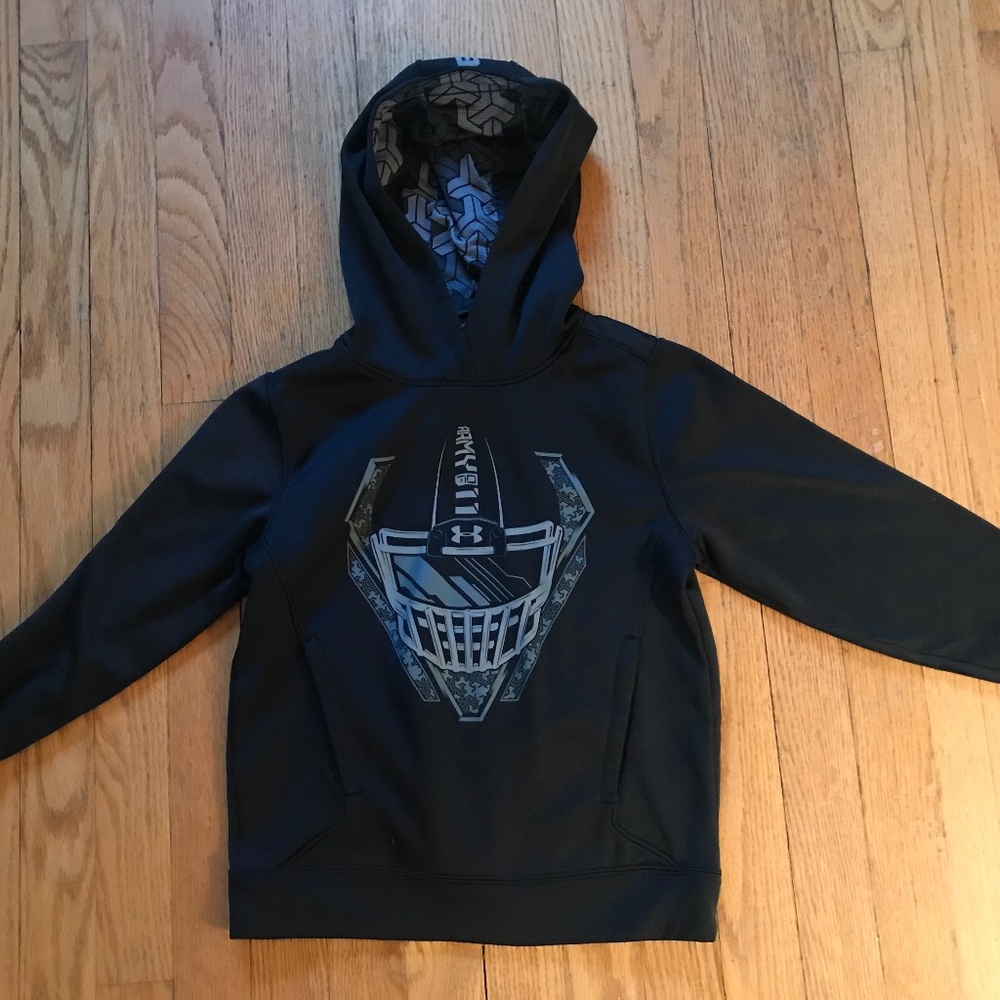 Under Armour long sleeve hooded football shirt